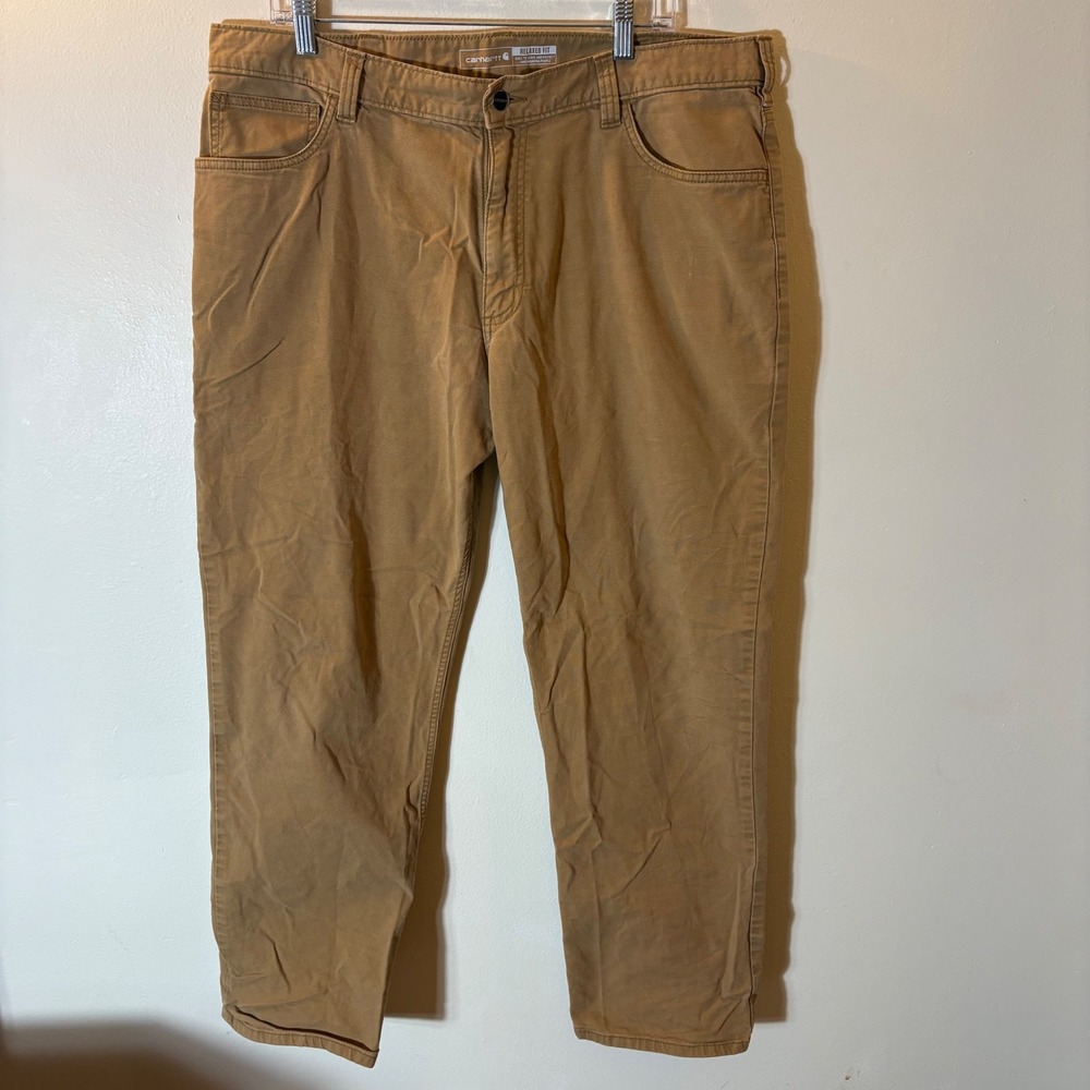 Carhartt Mens Rugged Flex Relaxed Fit Canvas Work Pants Size 38x32